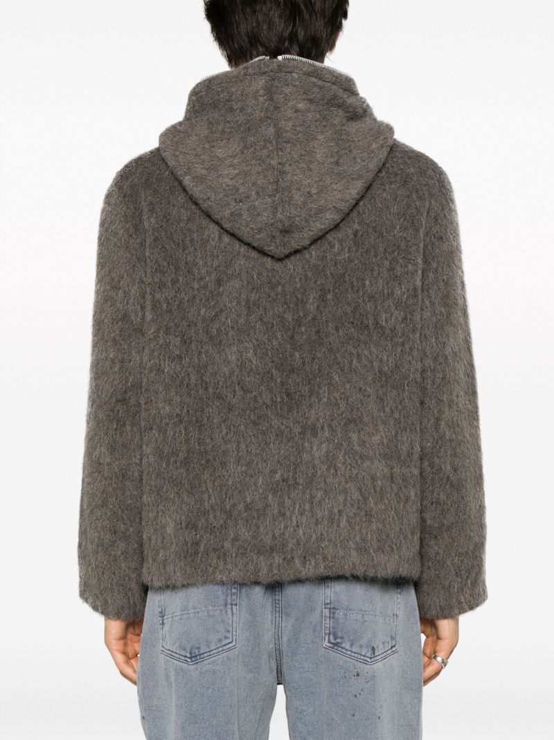 Grey Mole Hooded Zip-up Jacket