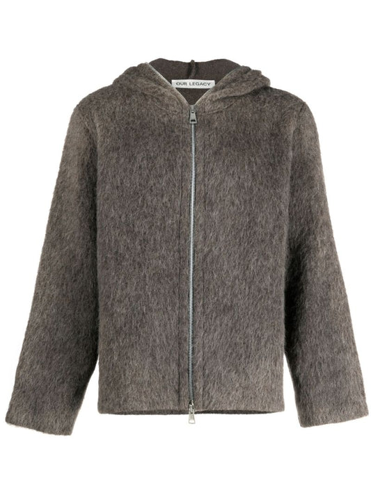 Grey Mole Hooded Zip-up Jacket