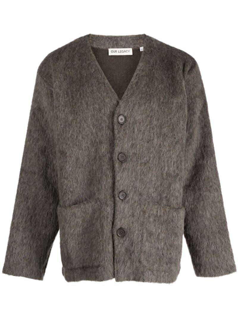 Grey Brushed Cardigan