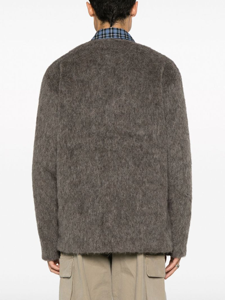 Grey Brushed Cardigan