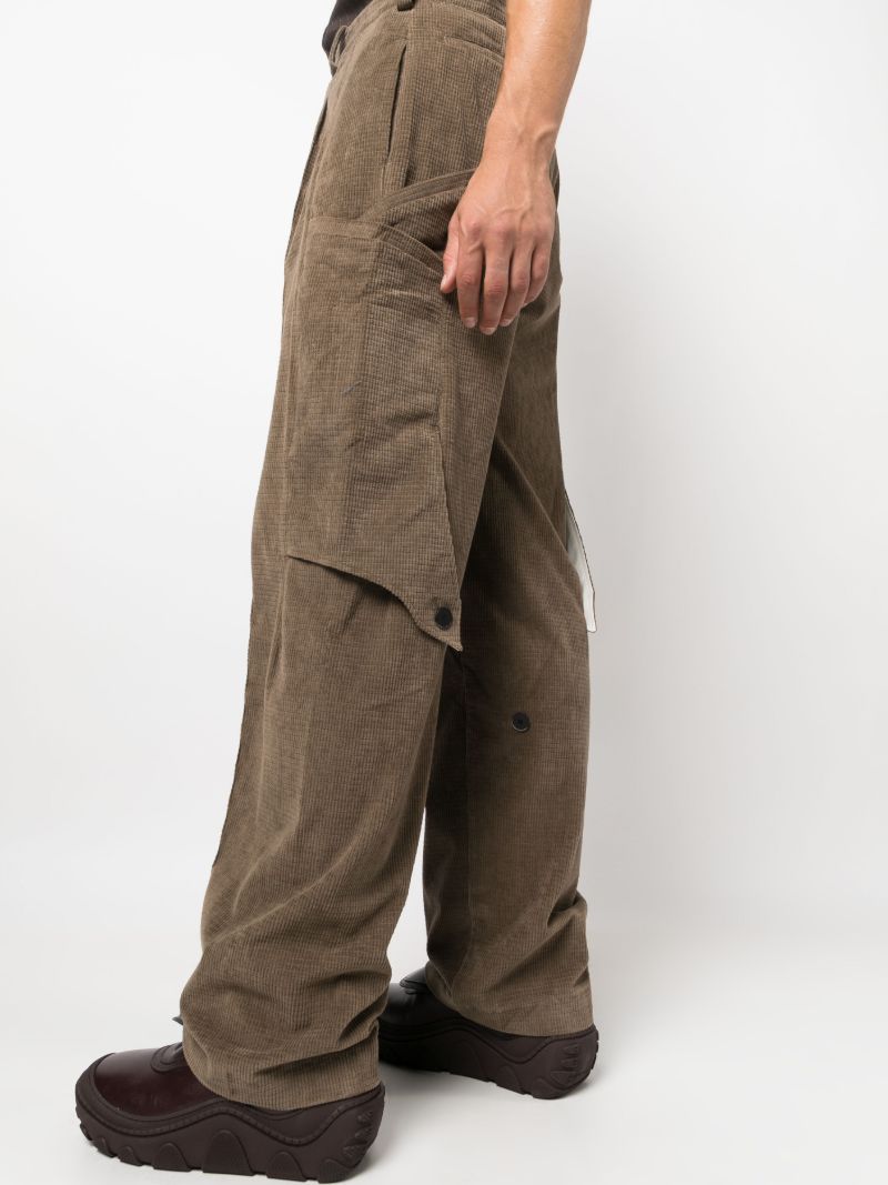 Green Megara Pleated Cotton Trousers