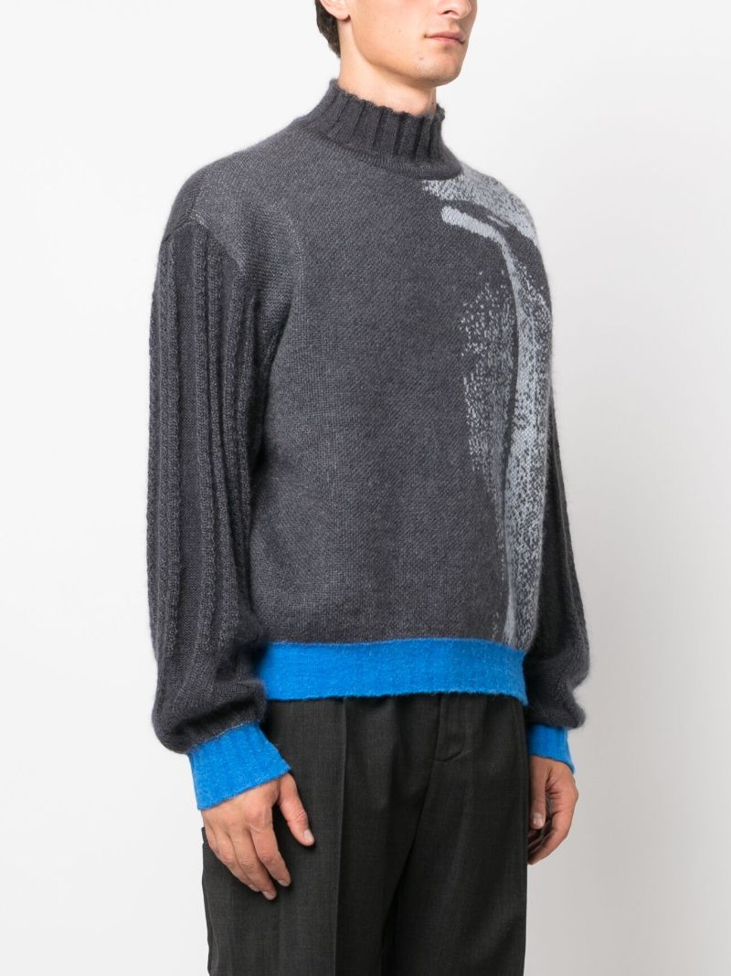 Grey Mariann Mohair-blend Sweater