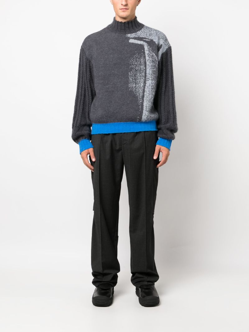 Grey Mariann Mohair-blend Sweater