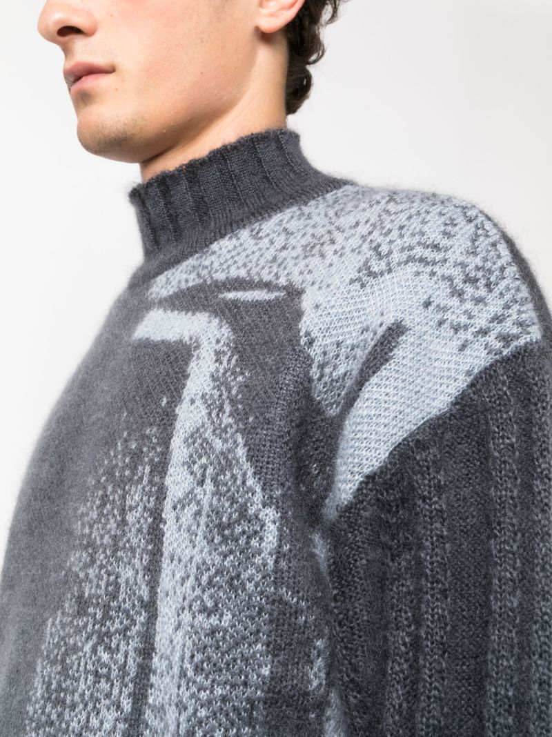 Grey Mariann Mohair-blend Sweater