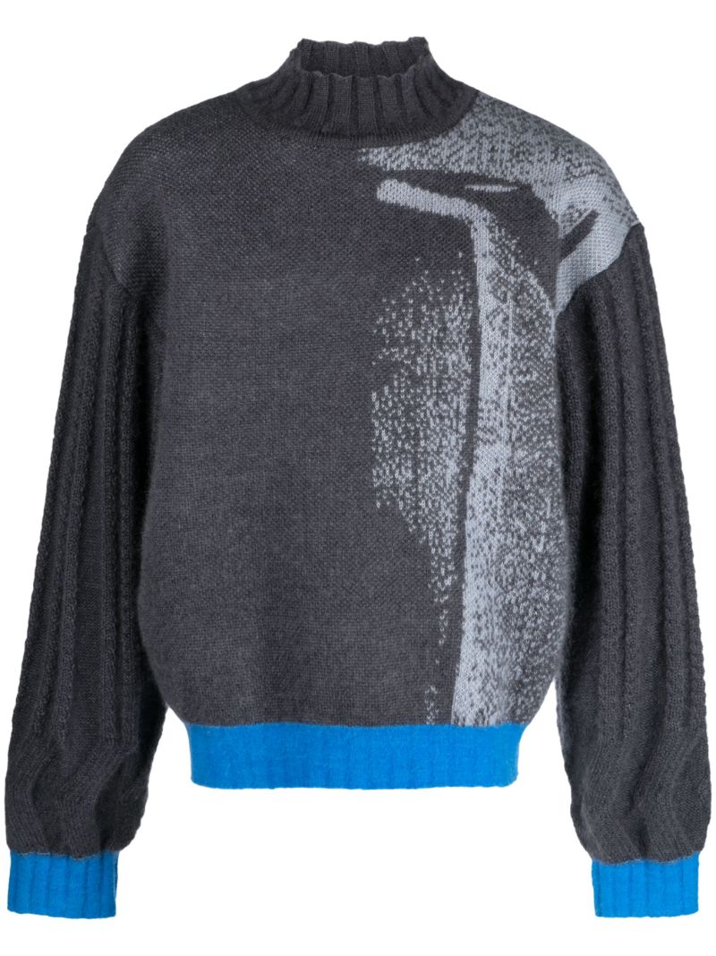 Grey Mariann Mohair-blend Sweater