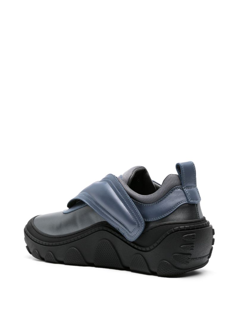 Grey Tonkin Panelled Leather Sneakers