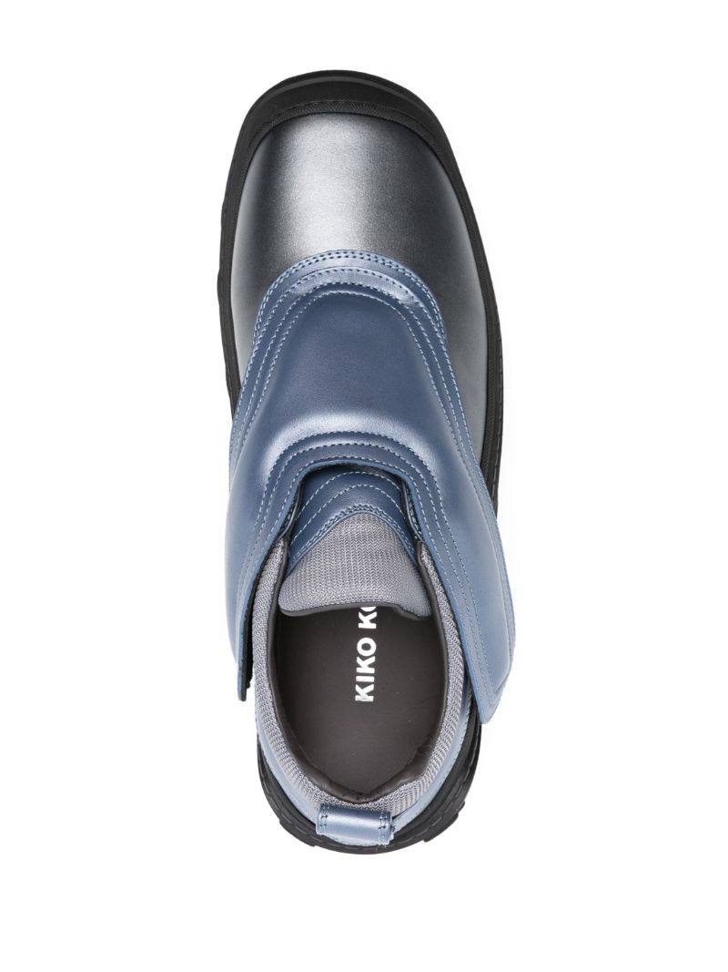 Grey Tonkin Panelled Leather Sneakers