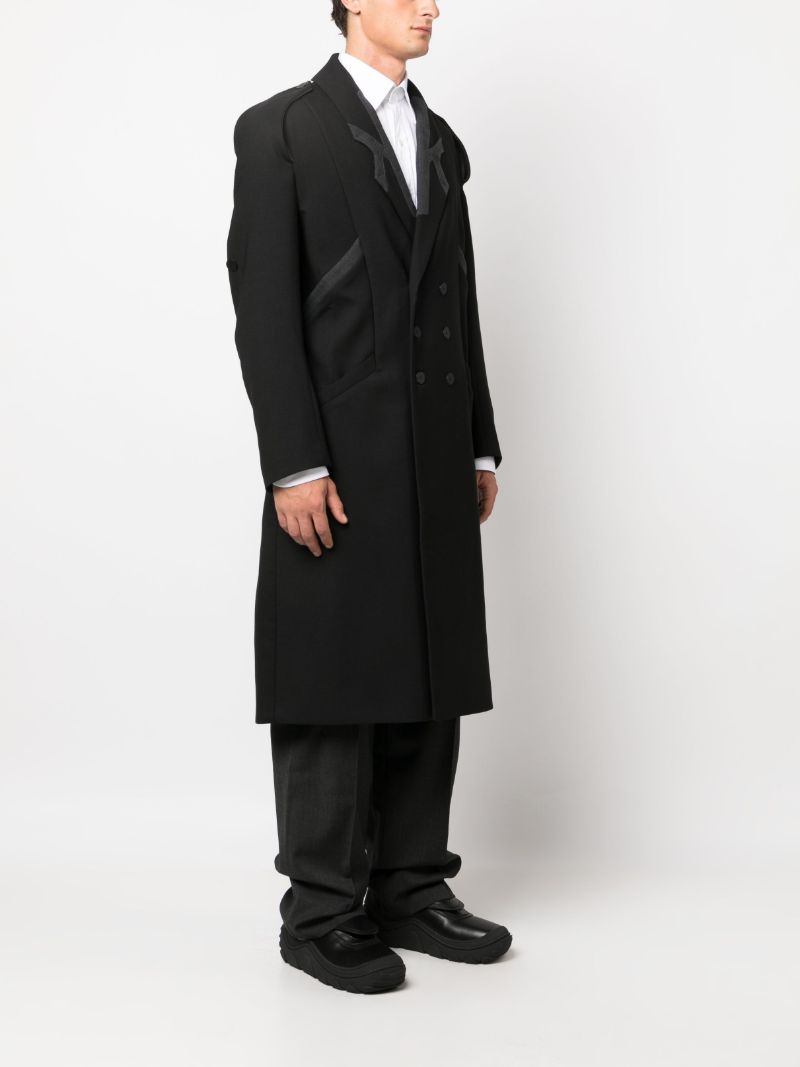 Black Critias Double-breasted Wool Coat