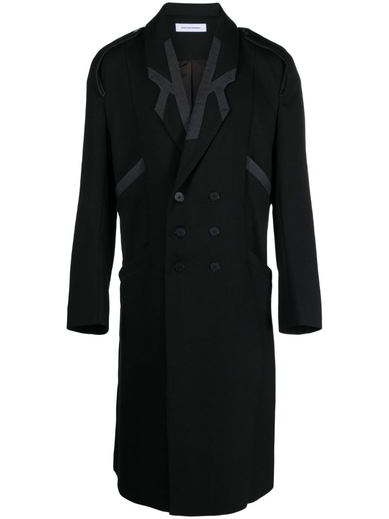 Black Critias Double-breasted Wool Coat