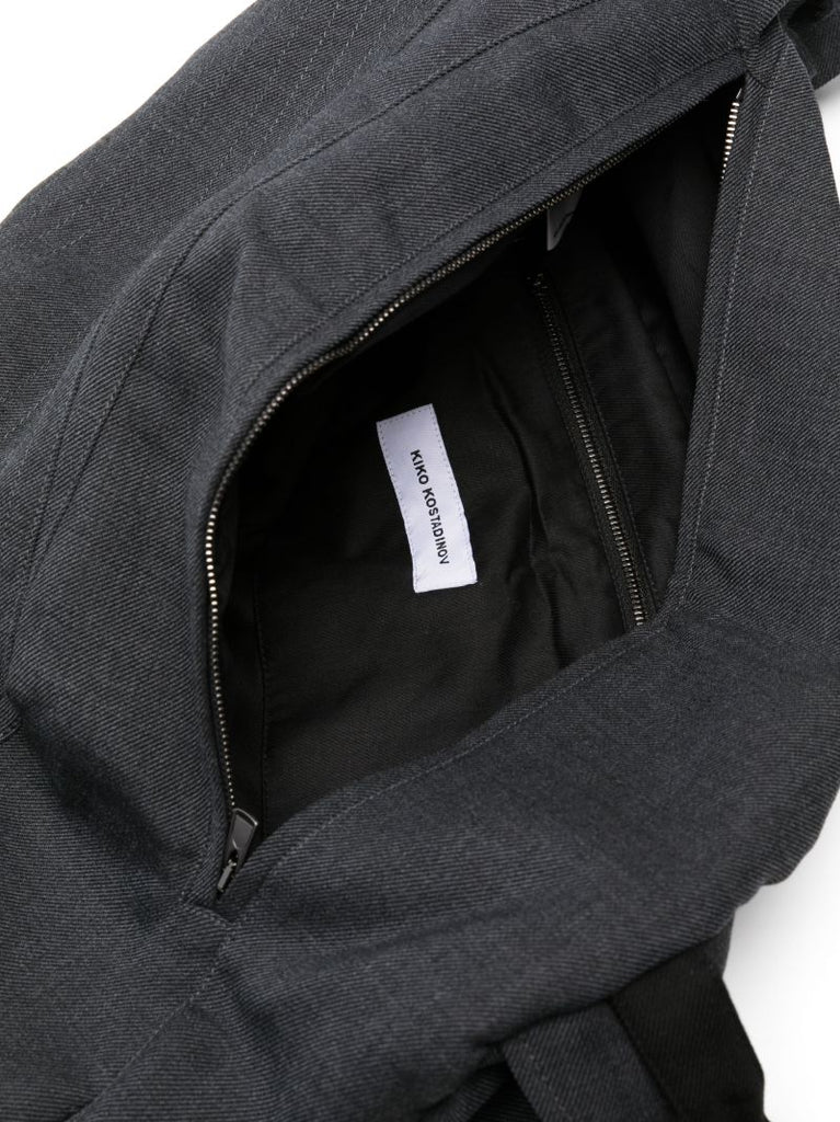Black Solo Drawstring Backpack