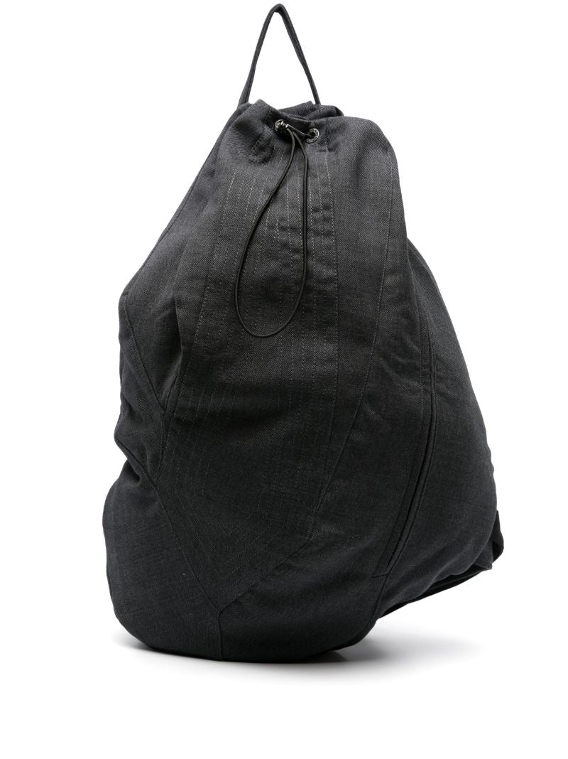 Black Solo Drawstring Backpack