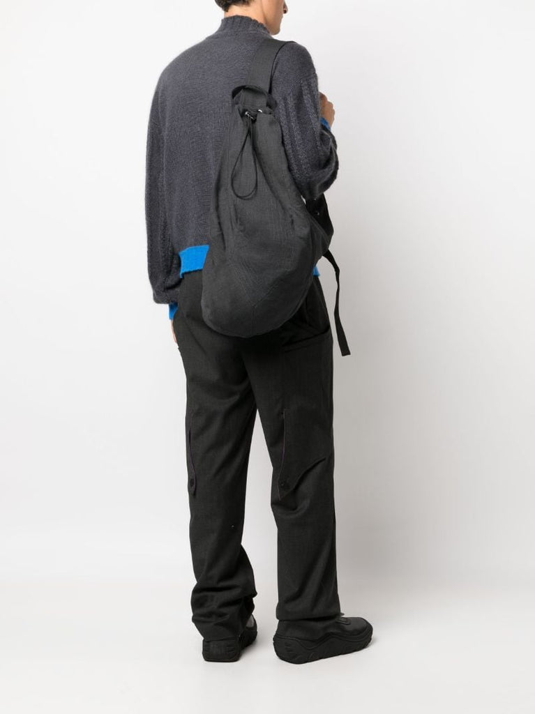 Black Solo Drawstring Backpack