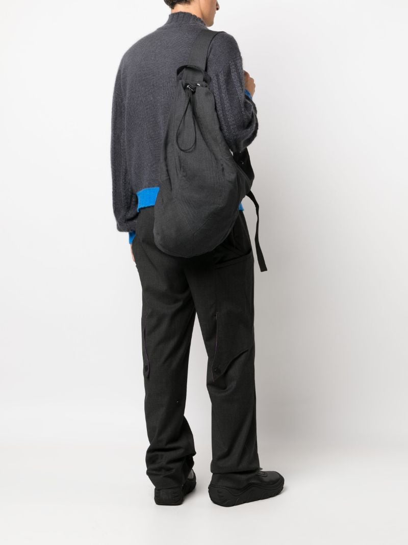Black Solo Drawstring Backpack