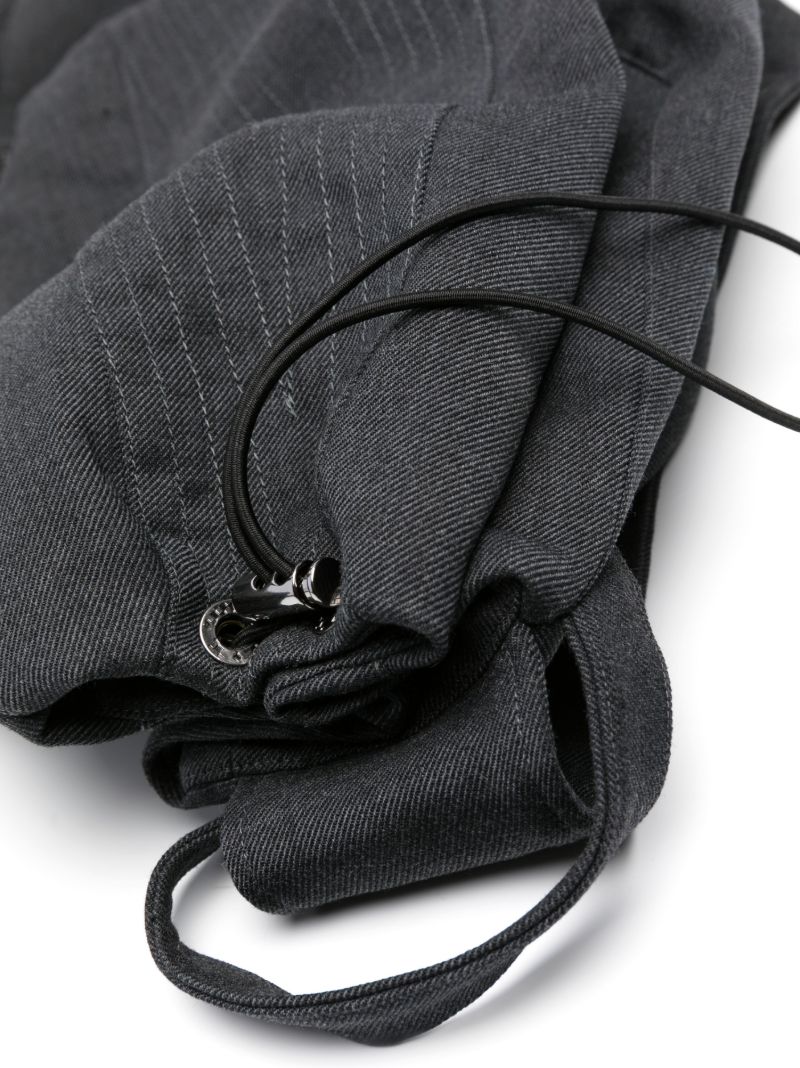 Black Solo Drawstring Backpack