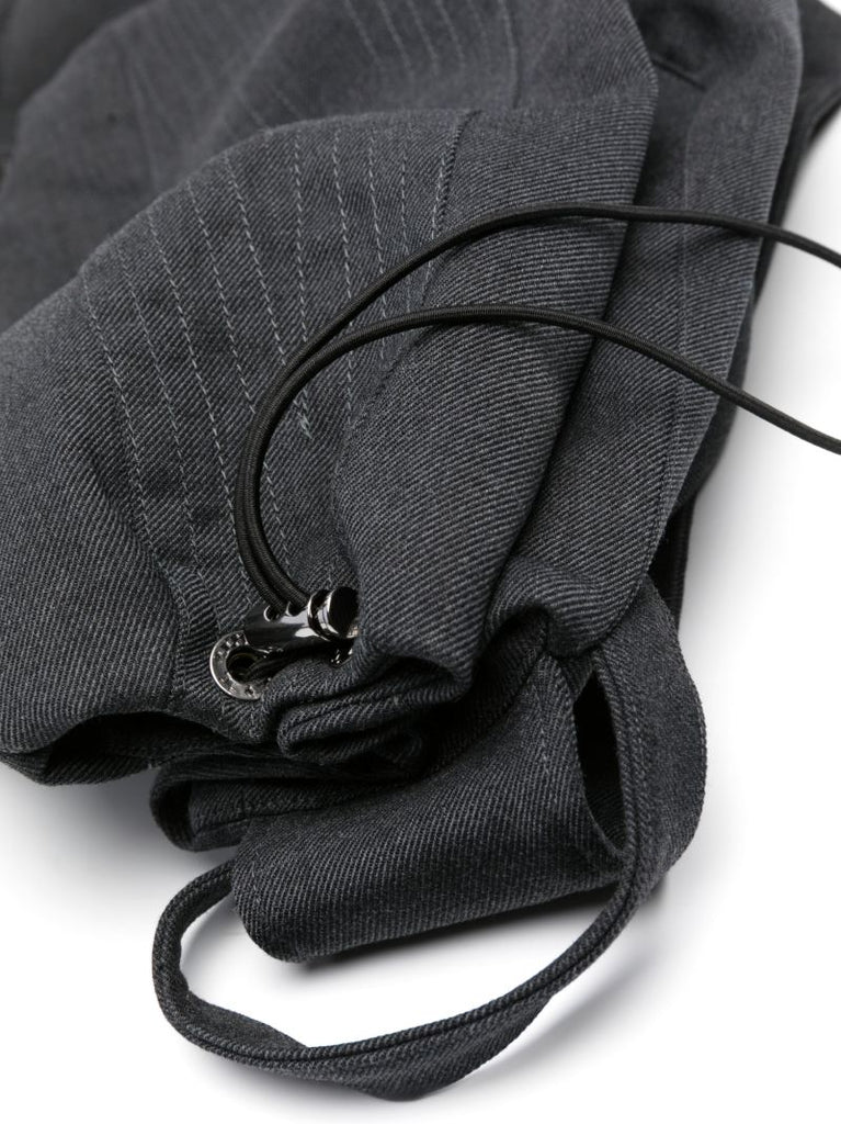 Black Solo Drawstring Backpack