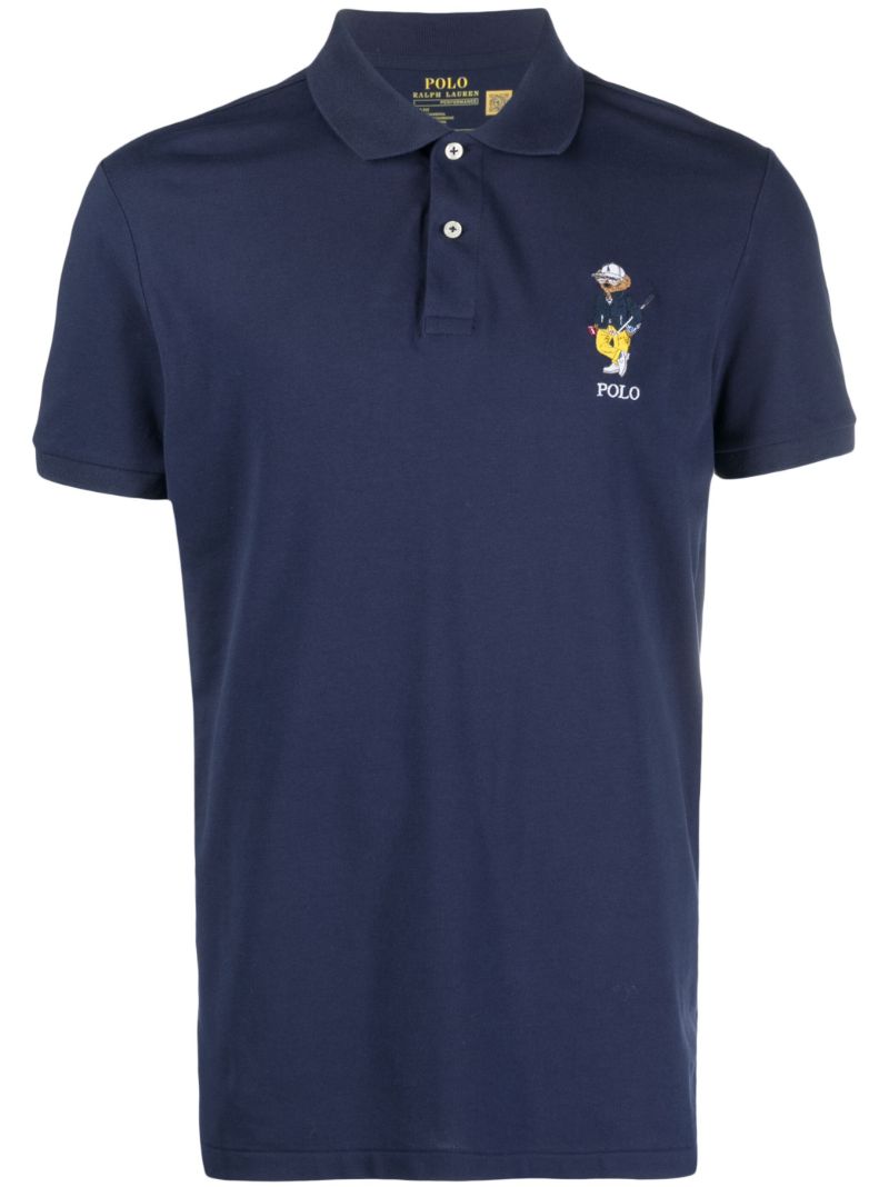 Blue Polo Bear Cotton Polo Shirt