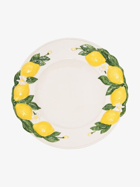 White Lemon Ceramic Plate Set