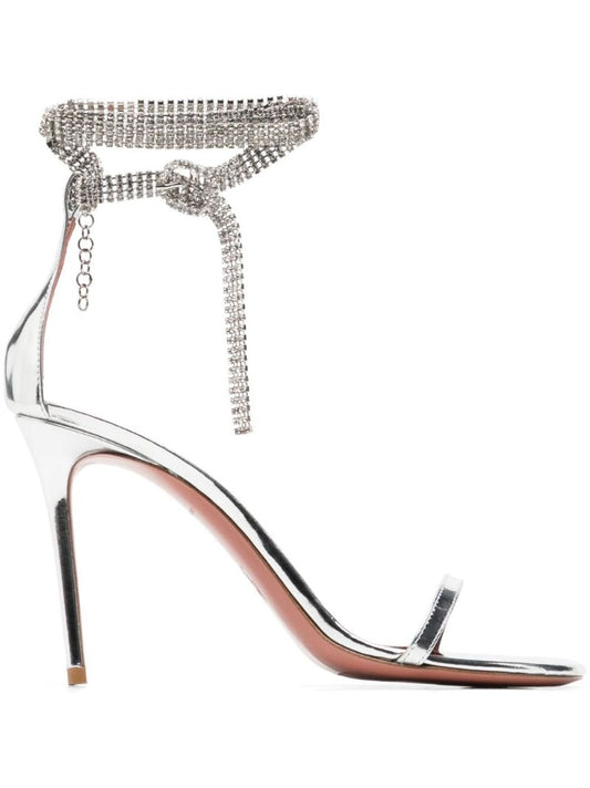 Silver Giorgia 95 Crystal Sandals