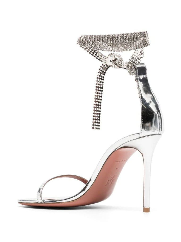 Silver Giorgia 95 Crystal Sandals