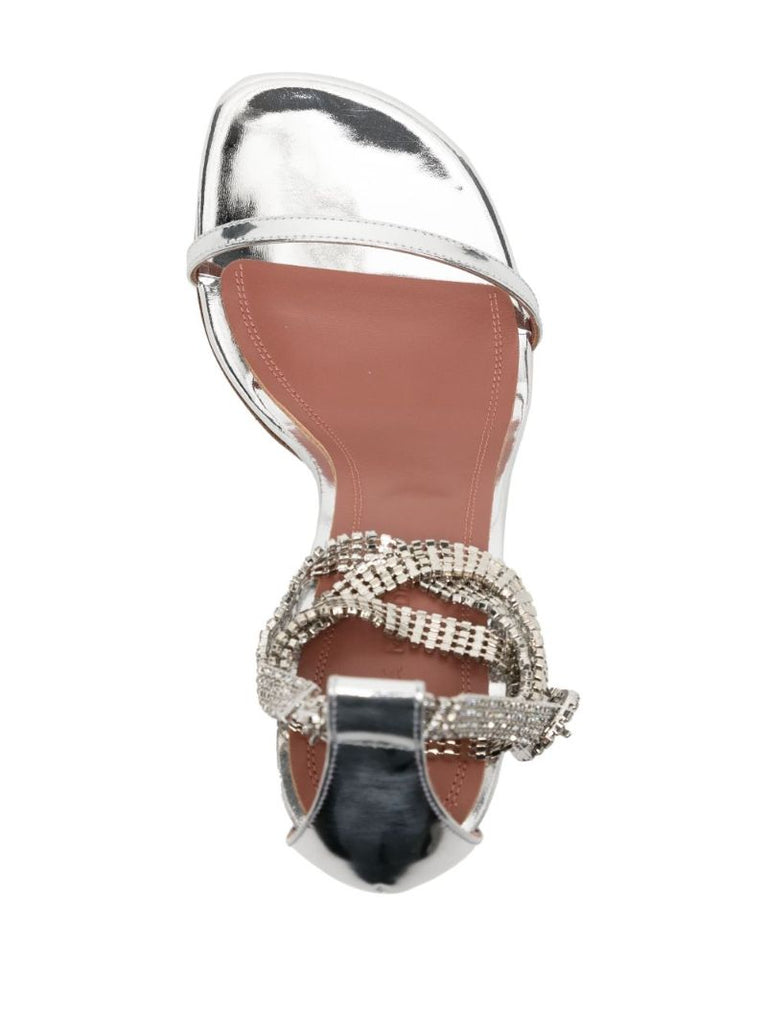 Silver Giorgia 95 Crystal Sandals