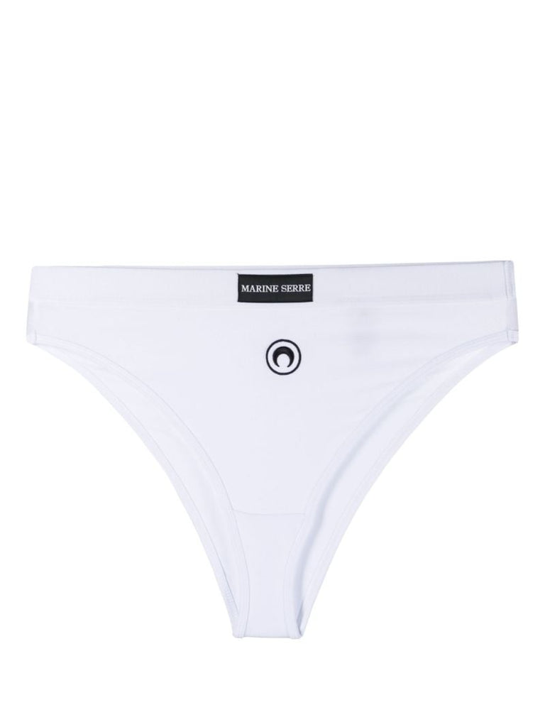 White Logo Embroidered Briefs