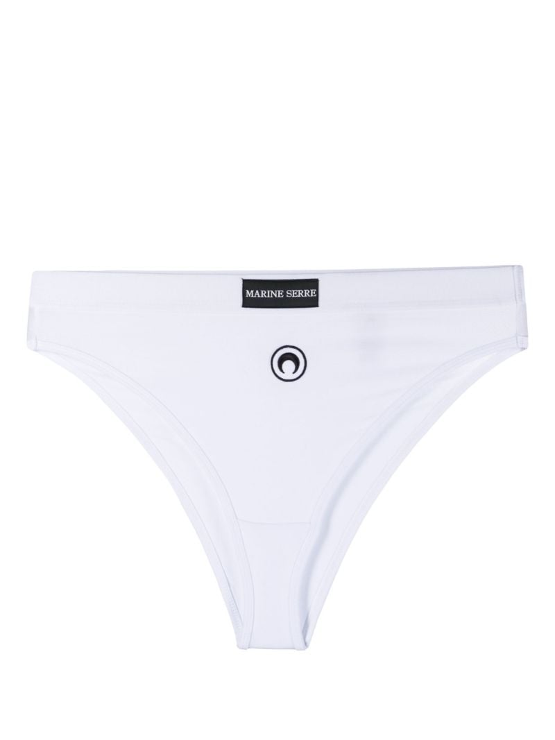 White Logo Embroidered Briefs