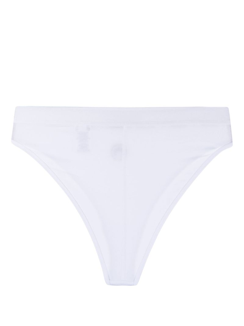 White Logo Embroidered Briefs