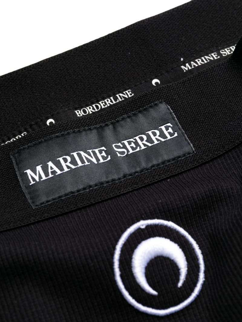Black Logo Embroidered High Waist Briefs