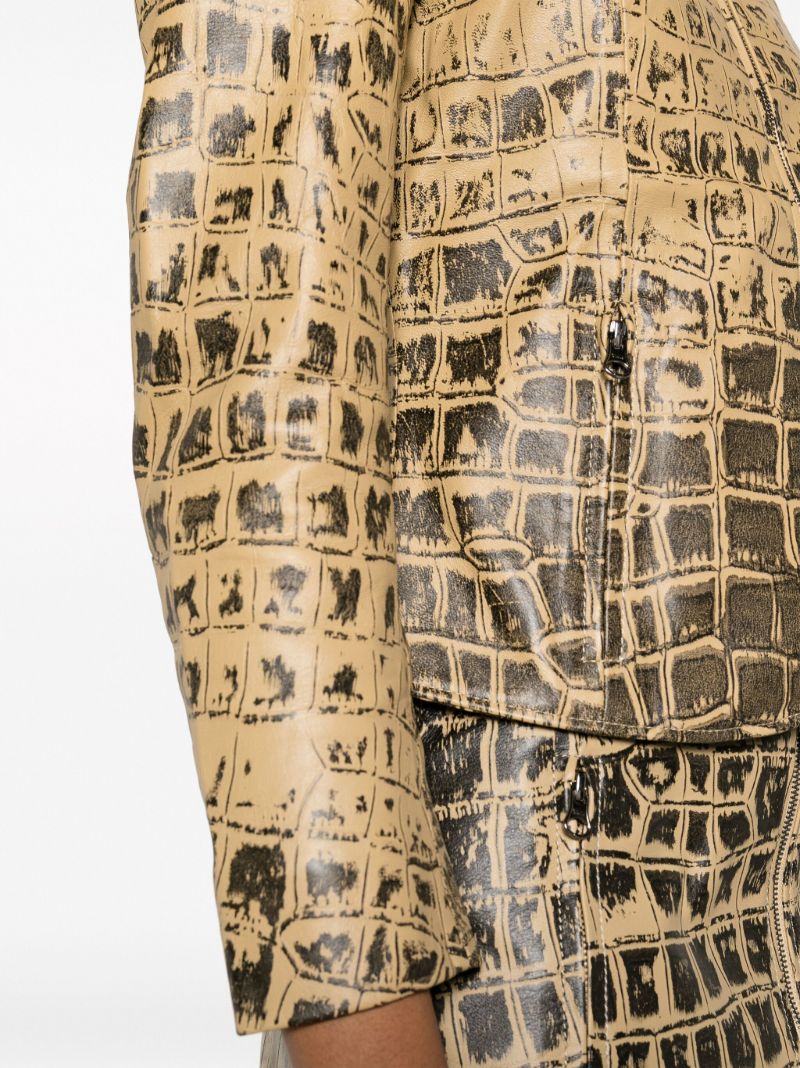 Neutral Scythe Crocodile-print Jacket