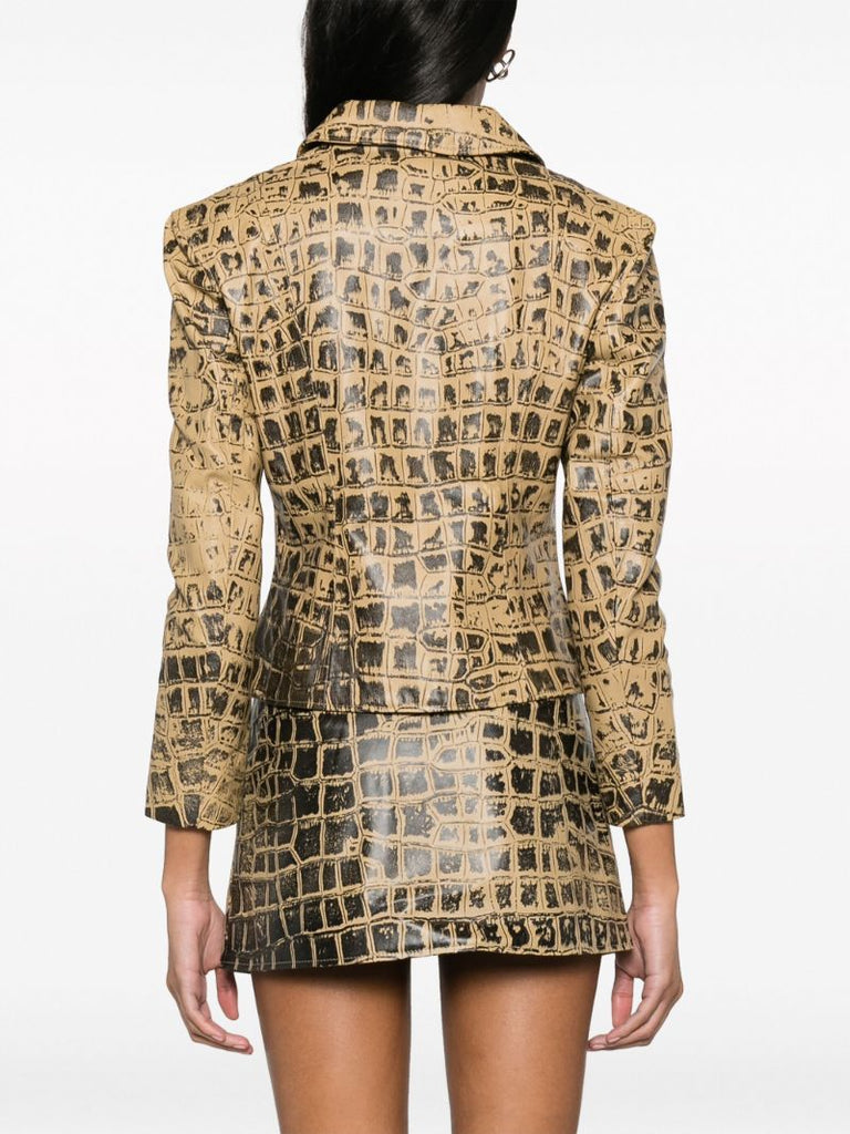 Neutral Scythe Crocodile-print Jacket