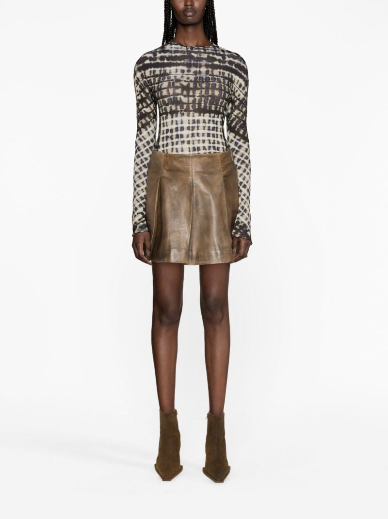 Neutral Halcyon Plaid-pattern Top