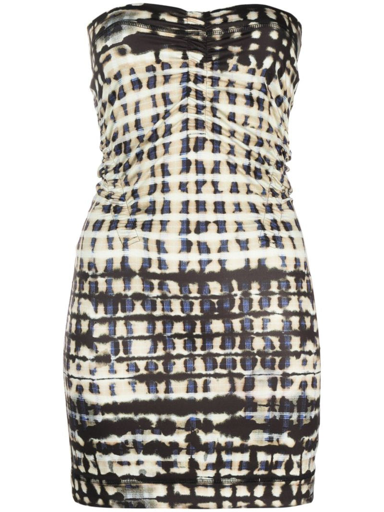 Neutral Skinn Strapless Mini Dress