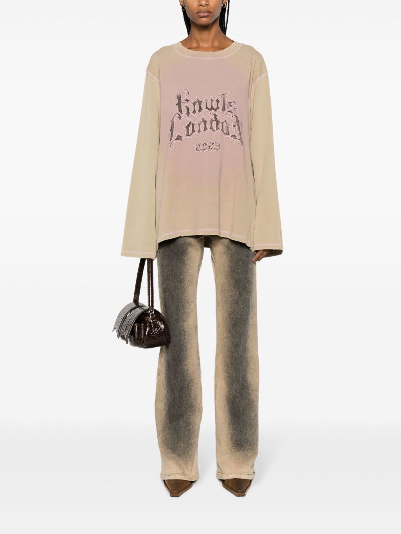 Neutral Text-print Cotton T-shirt