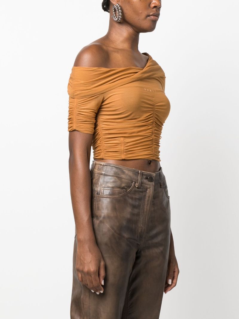 Orange Ocilia Ruched Top