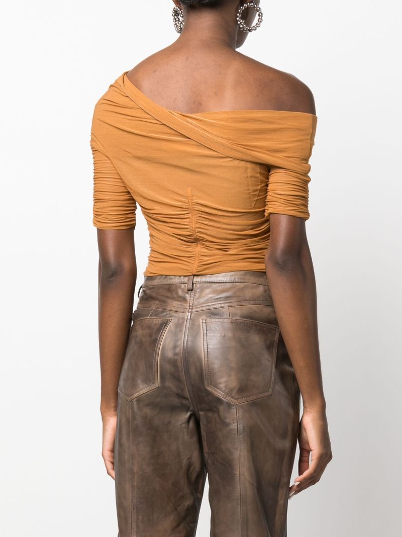 Orange Ocilia Ruched Top