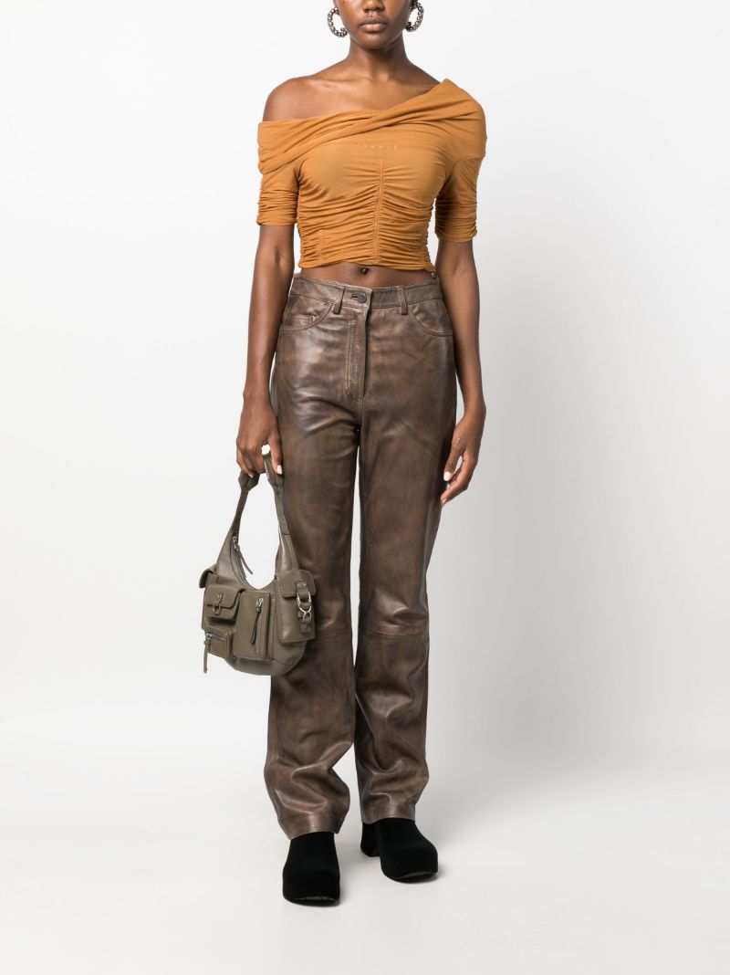 Orange Ocilia Ruched Top