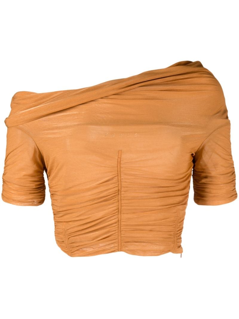 Orange Ocilia Ruched Top