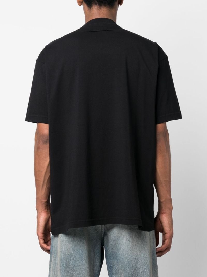 Black Numbers Logo Cotton T-shirt