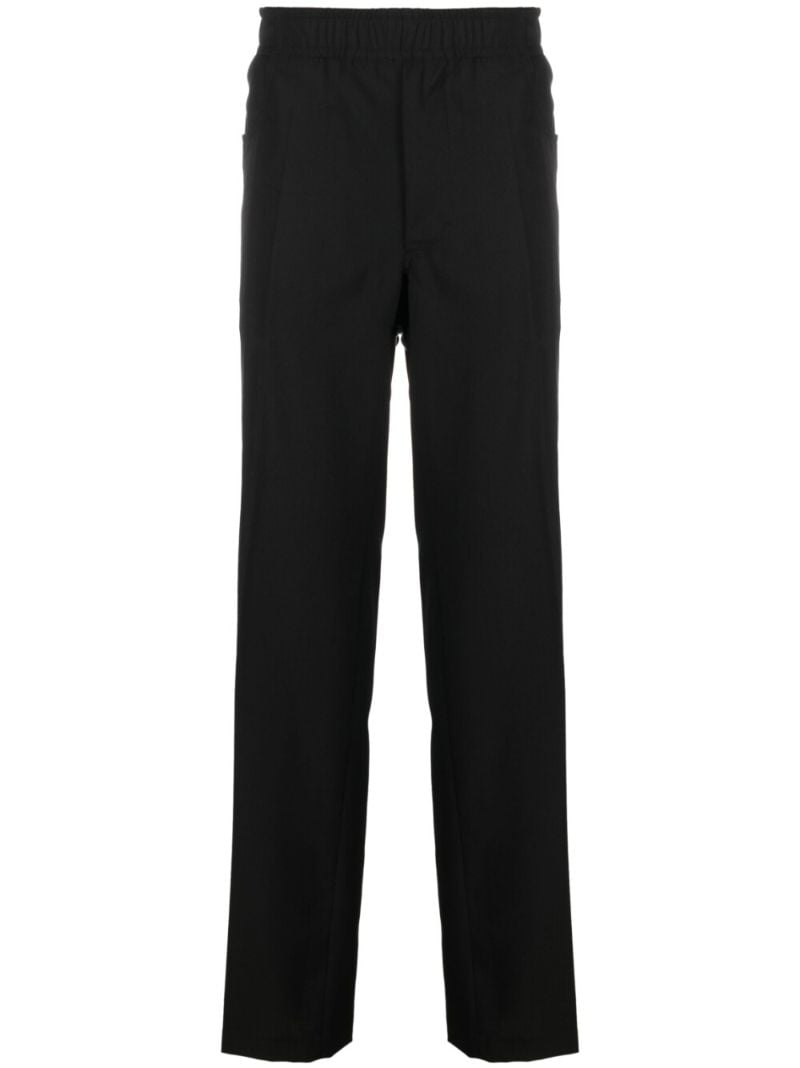 Black Wool Zip Detail Trousers