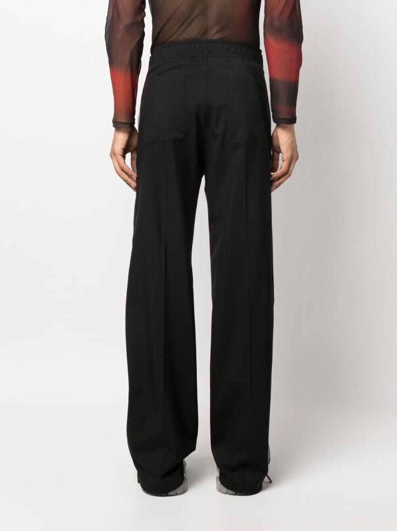 Black Wool Zip Detail Trousers
