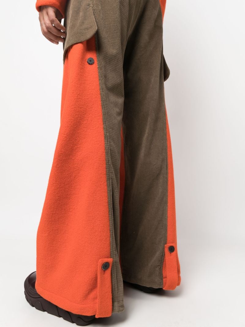 Orange Meno Panelled Wide-leg Trousers