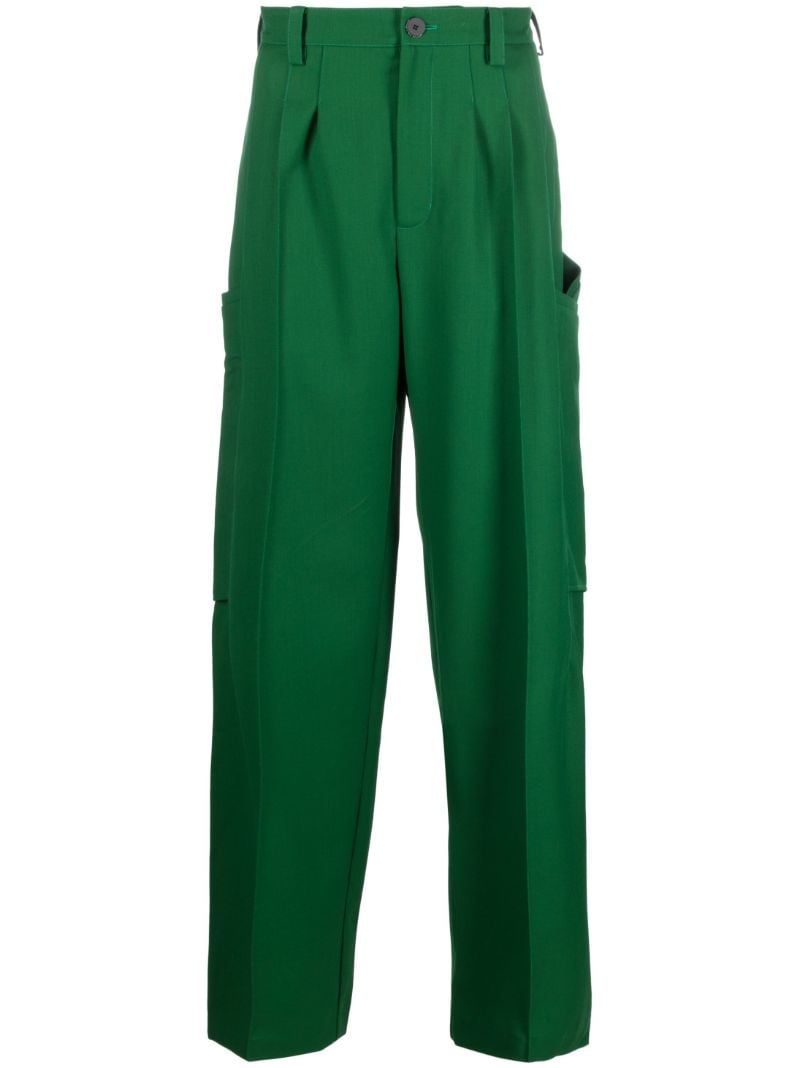 Green Megara Wool Trousers