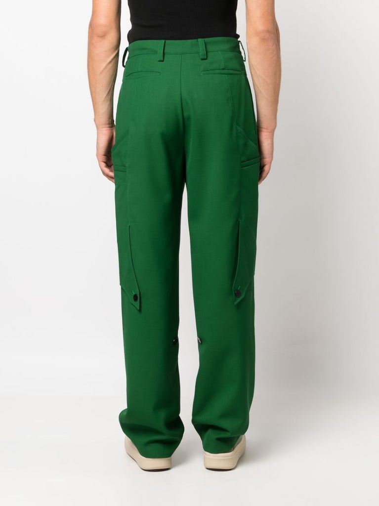 Green Megara Wool Trousers