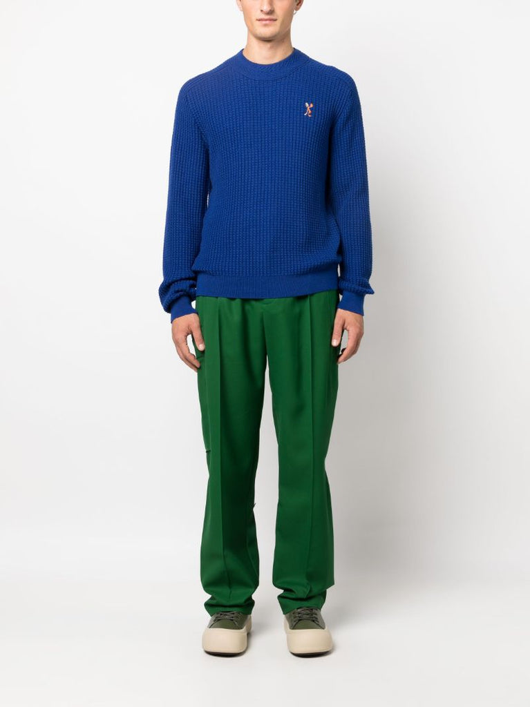 Green Megara Wool Trousers