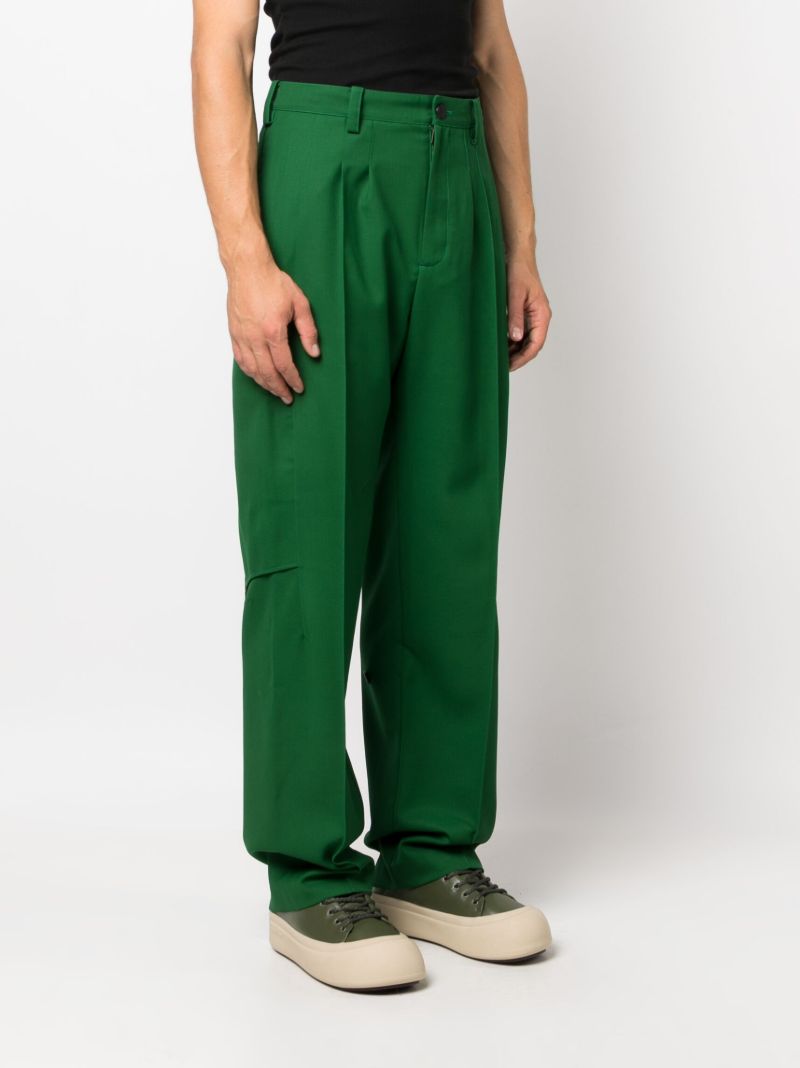 Green Megara Wool Trousers