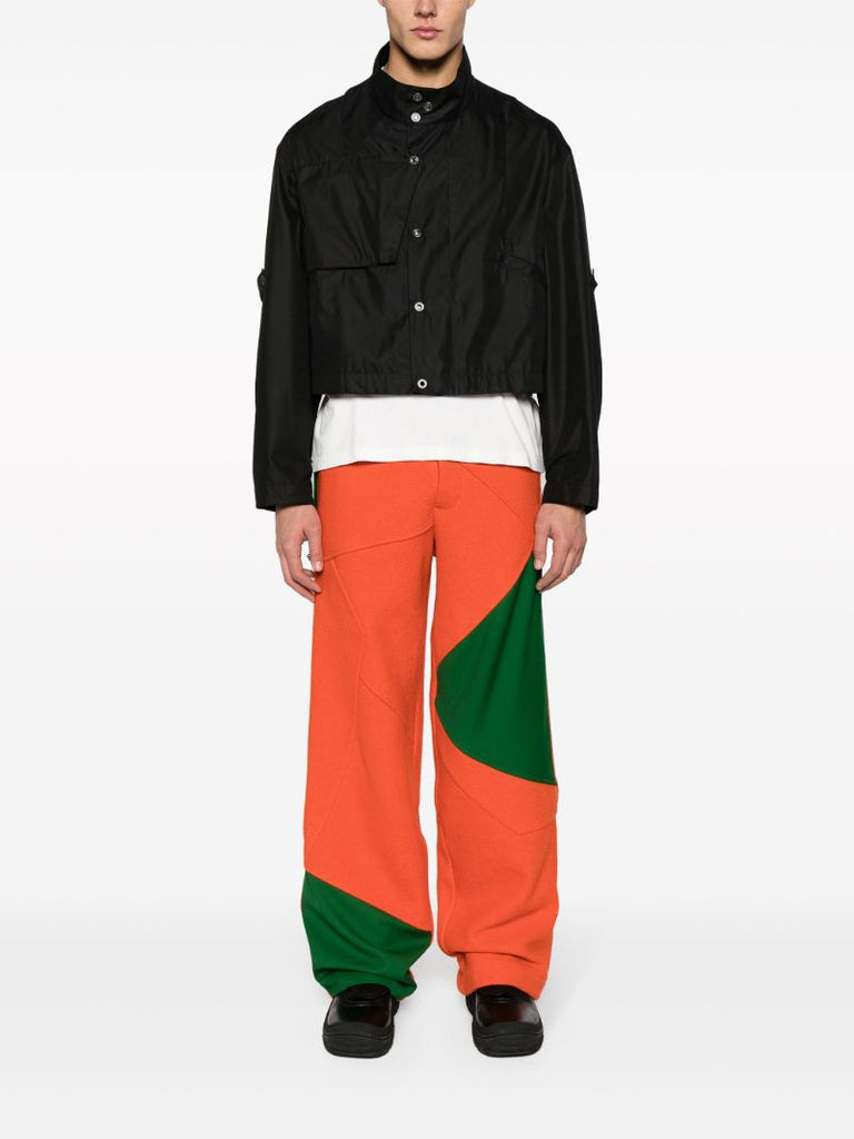 Orange Aspasia Panelled Trousers