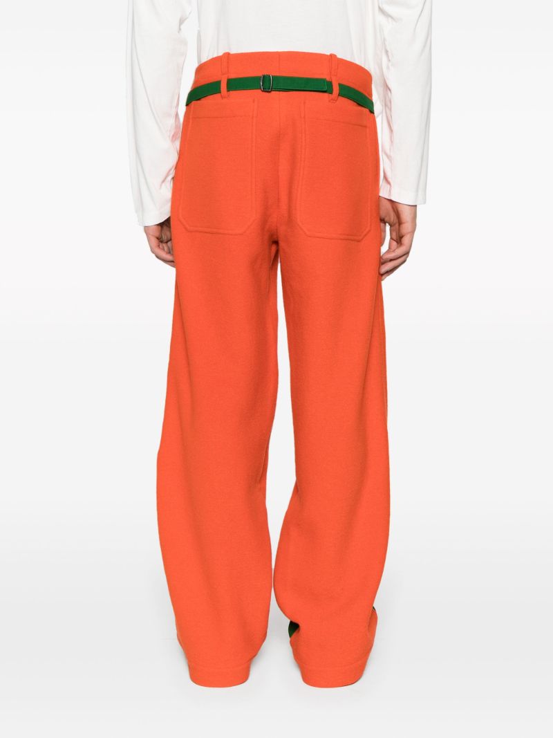 Orange Aspasia Panelled Trousers