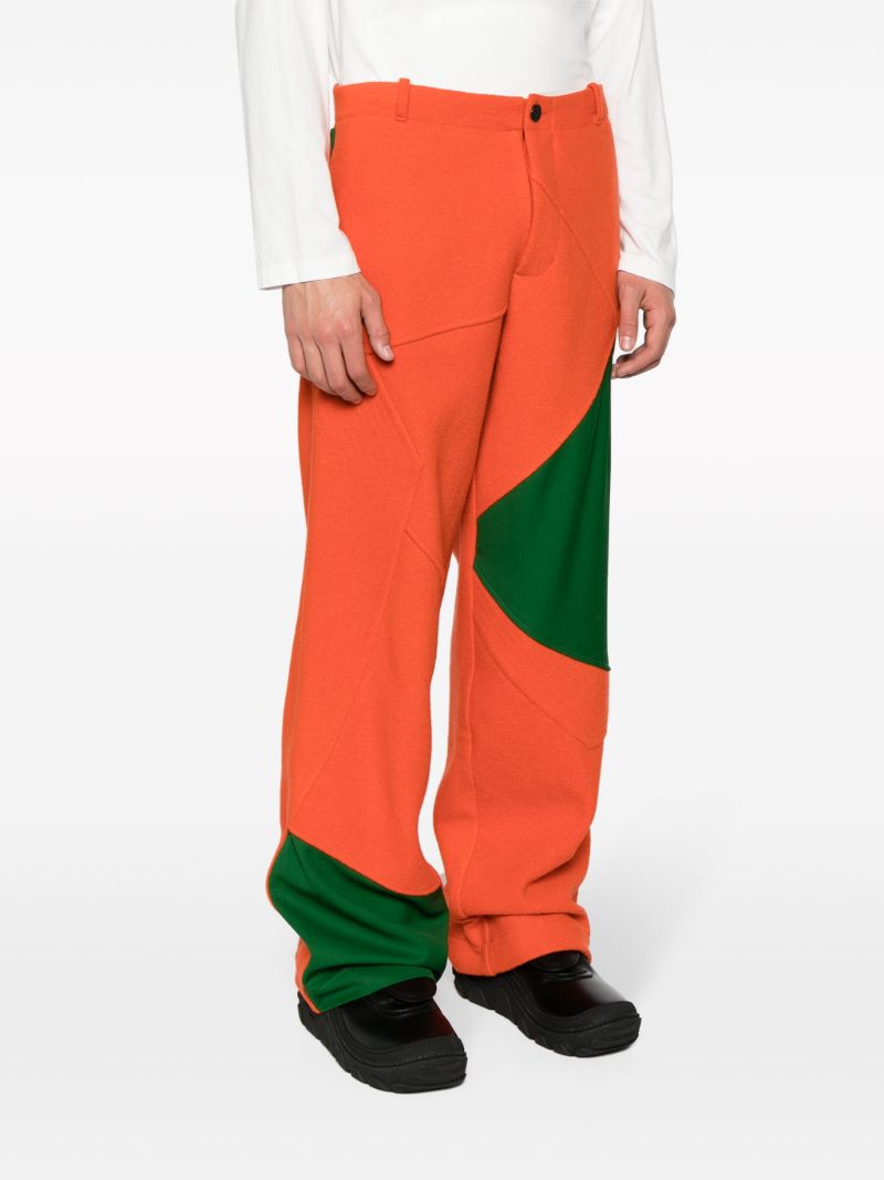 Orange Aspasia Panelled Trousers