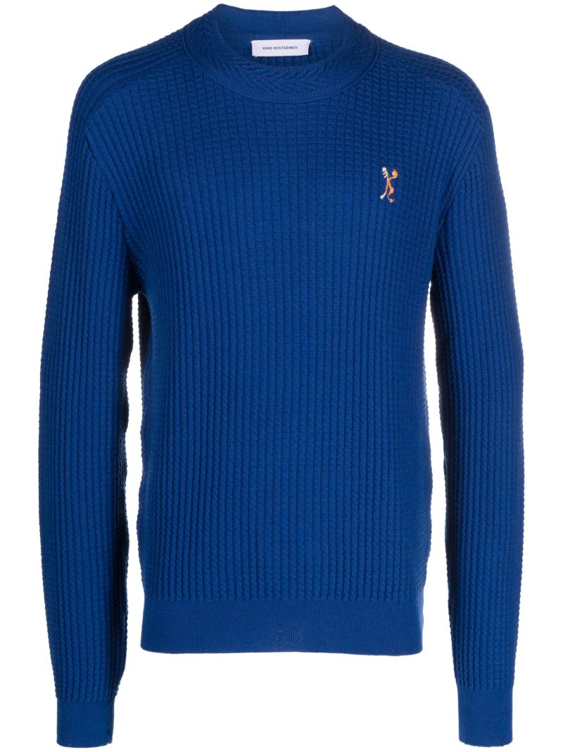 Blue Sorelle Ribbed-knit Sweater