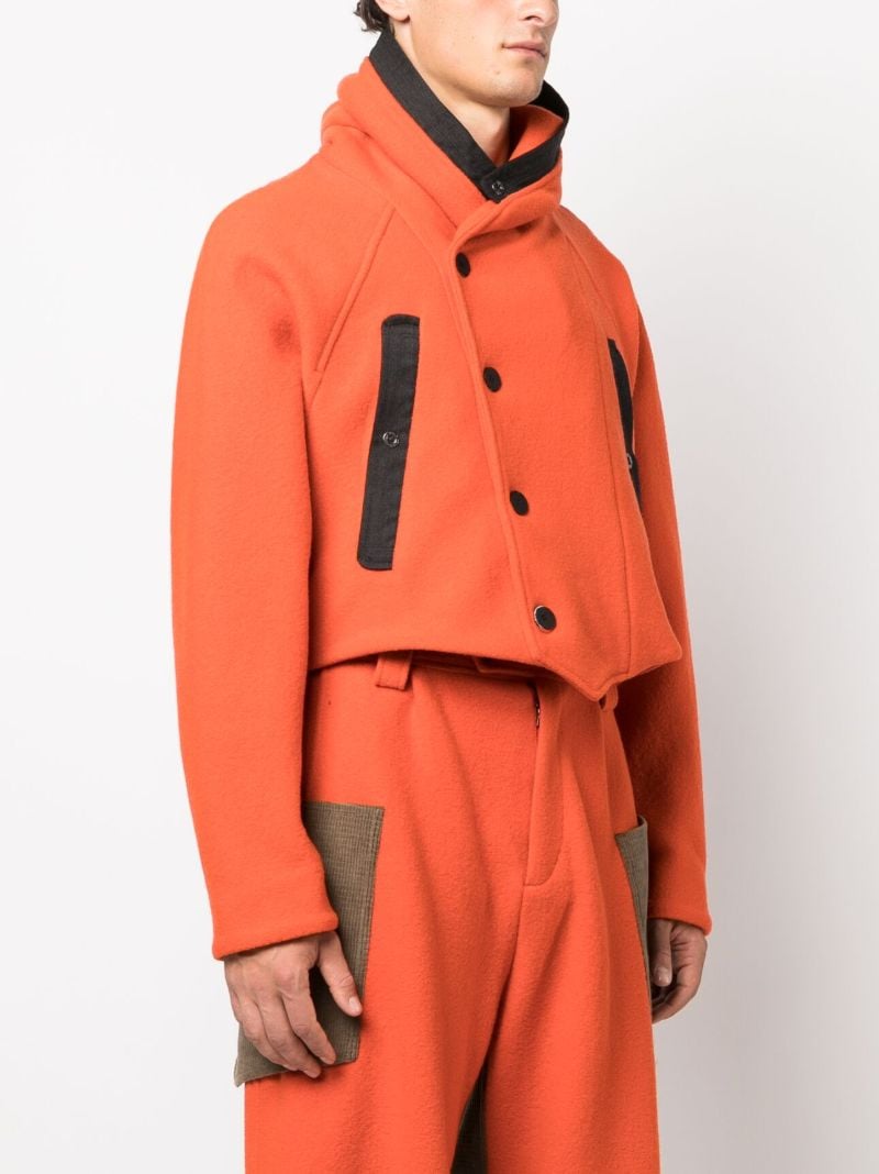 Orange Remus Wool Cropped Jacket
